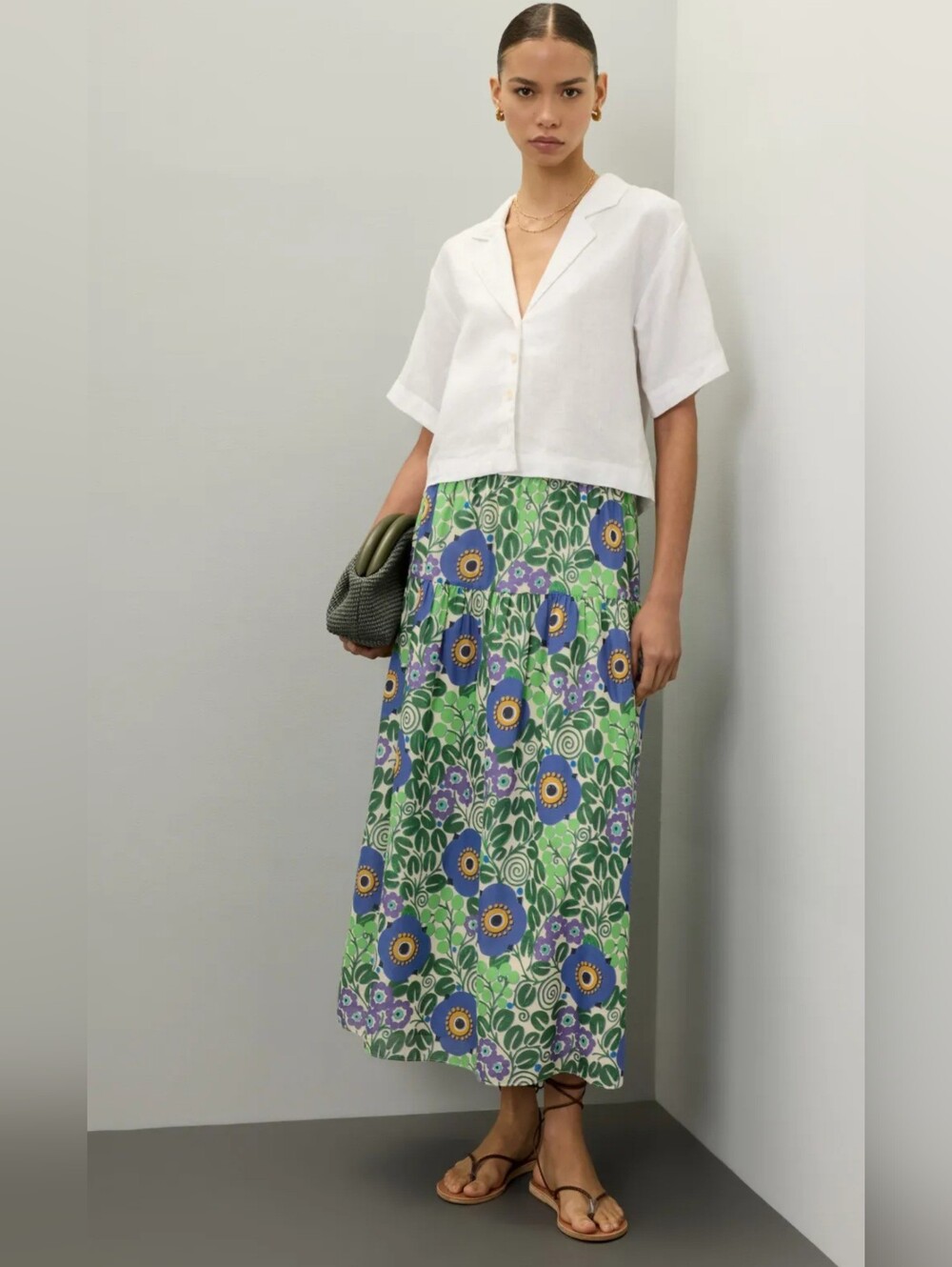 RHODE Ariella Maxi Skirt Women Size L